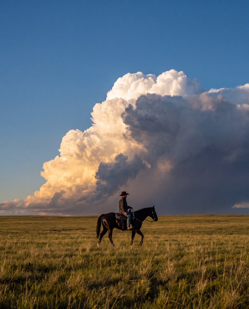 Vertical landscape photography, vast grassland horizon, a...