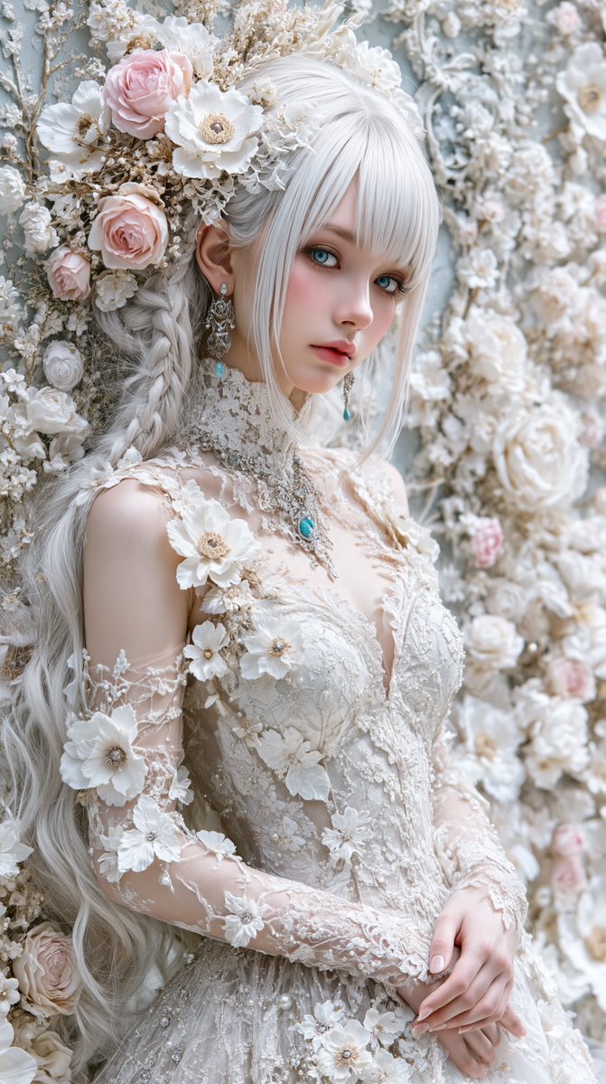Masterpiece of haute couture fine art photography, ethere...