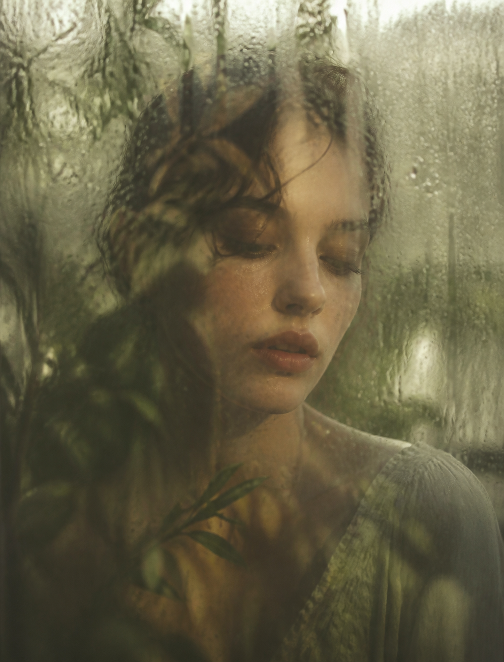 Сaptured in a dreamy ethereal soft-focus portrait photogr...
