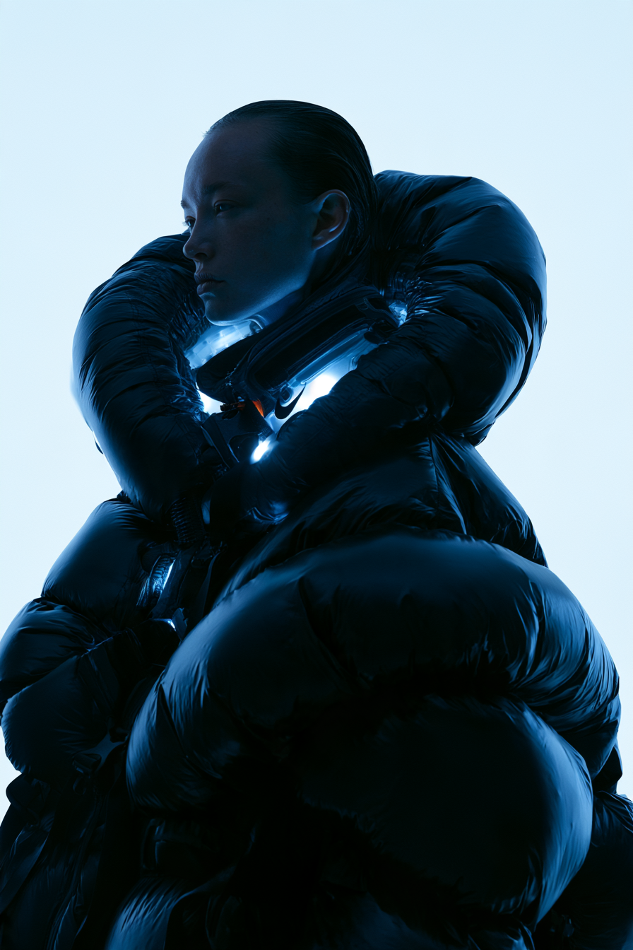 Subject & Action\nA high-fashion editorial portrait of a ... - alternate