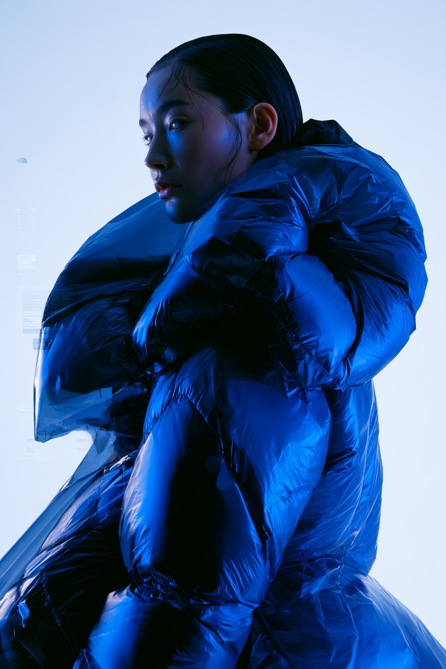 Subject & Action\nA high-fashion editorial portrait of a ... - alternate