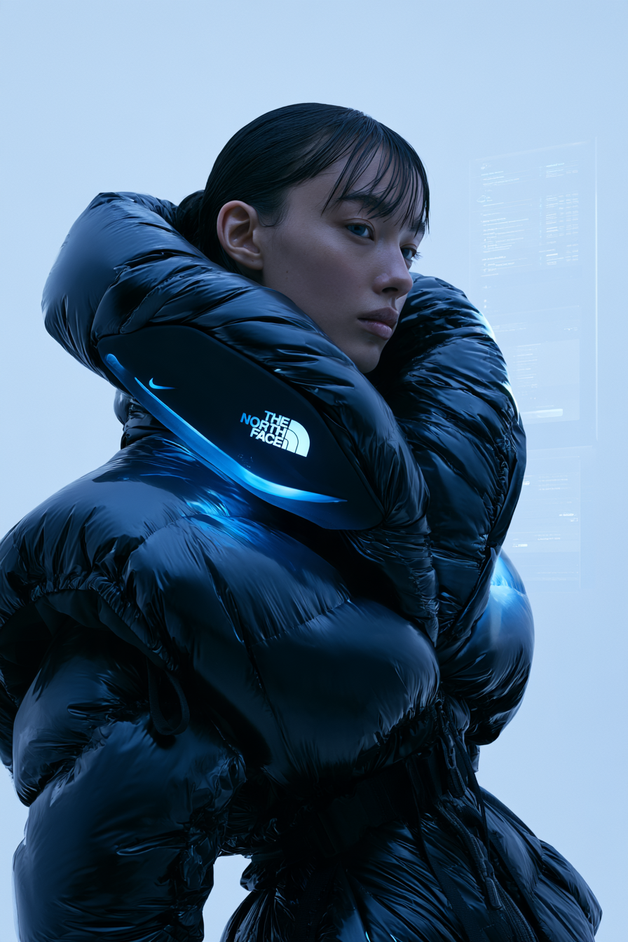Subject & Action\nA high-fashion editorial portrait of a ... - alternate